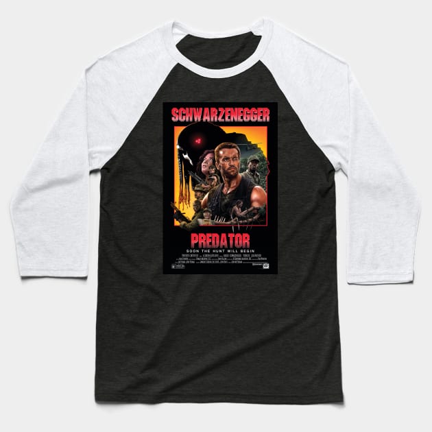 Predator Alternate Movie Poster Design Baseball T-Shirt by BigMike